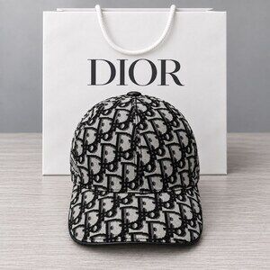 Dior Black Mesh Jacquard Cap